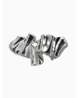 Брошь корейский стиль "Мятая" цвет серебро арт. СМЛ-280965-1-СМЛ0010906096