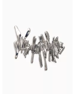 Брошь корейский стиль "Столоктиты" цвет серебро арт. СМЛ-280966-1-СМЛ0010906098