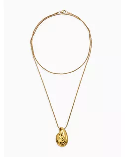 Кулон на цепочке "Ракушка", цвет золото 75см арт. СМЛ-279796-1-СМЛ0010906107