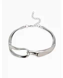 Колье "Стиль", цвет серебро d=12см арт. СМЛ-279797-1-СМЛ0010906108