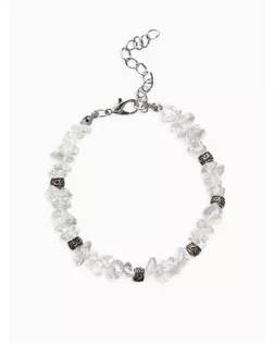 Браслет "Стиляшка" крошка, цвет белый в серебре арт. СМЛ-282473-1-СМЛ0010906112