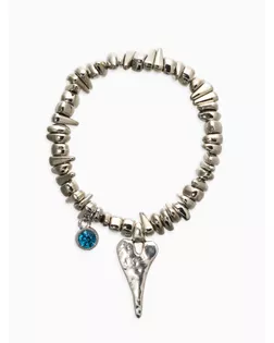 Браслет "Стиляшка" крошка, цвет голубой в серебре арт. СМЛ-282474-1-СМЛ0010906113