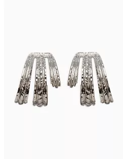 Серьги металл «Трио» объёмные, цвет серебро арт. СМЛ-279817-1-СМЛ0010906115