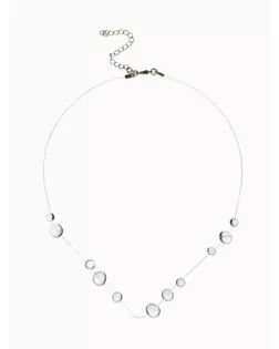 Колье на леске "Капля росы", цвет былй в серебре арт. СМЛ-281539-1-СМЛ0010918161