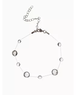 Браслет на леске "Капля росы", цвет былй в серебре арт. СМЛ-281540-1-СМЛ0010918162