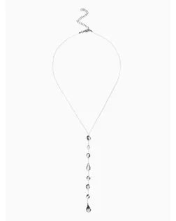 Кулон на леске "Капля росы", дорожка, цвет белый в серебре арт. СМЛ-281541-1-СМЛ0010918163