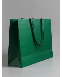 Пакет подарочный ламинированный горизонтальный «Изумрудный», 40×32×13 см арт. СМЛ-281675-1-СМЛ0010919606