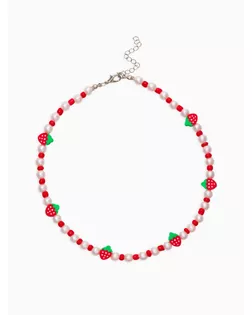 Бусы детские «Выбражулька. Клубники», жемчуг, 34.5 см, красно-белый арт. СМЛ-282479-1-СМЛ0010930831