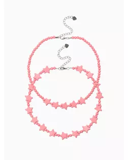 Бусы детские «Выбражулька. Звезды», набор 2 шт. розовые арт. СМЛ-281542-1-СМЛ0010930833