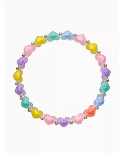 Бусы детские "Выбражулька" сердце, цветные в серебре арт. СМЛ-281450-1-СМЛ0010930834