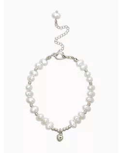 Браслет жемчуг "Рисинкис сердцем" , цвет белый в серебре арт. СМЛ-283781-1-СМЛ0010936499
