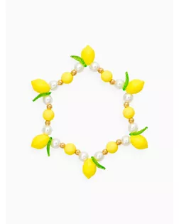 Браслет «Лимоны», жёлто-белый в золоте арт. СМЛ-282996-1-СМЛ0010936512