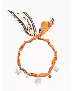 Колье-чокер на платке "Стиль". цвет оранжевый с золотом арт. СМЛ-282239-1-СМЛ0010936559