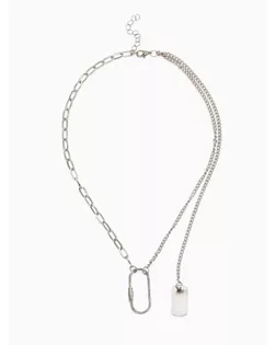 Цепь "Карабин", цвет серебро арт. СМЛ-283237-1-СМЛ0010936618