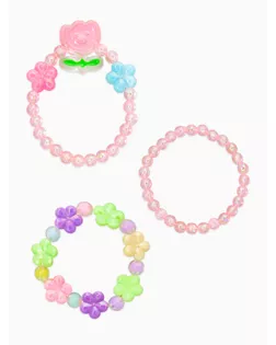 Браслет детский набор 3 шт. "Выбражулька" тюльпан, цвет МИКС арт. СМЛ-283238-1-СМЛ0010937151