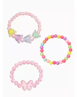 Браслет детский набор 3 шт. "Выбражулька" бабочка, цвет МИКС арт. СМЛ-283239-1-СМЛ0010937152