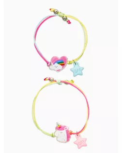 Браслеты детские парные "Выбражулька" неразлучники, единорог, звезды, разноцветный арт. СМЛ-283241-1-СМЛ0010937167