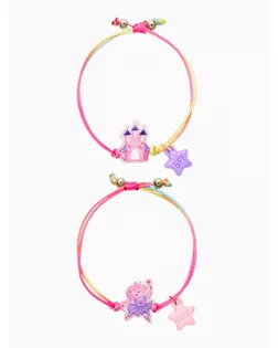 Браслеты детские парные "Выбражулька" неразлучники, замок, звезды, цвет фиолетовый арт. СМЛ-283242-1-СМЛ0010937168