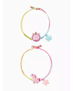 Браслеты детские парные "Выбражулька" неразлучники, пончик, единорог, звезды, разноцветный   1093717 арт. СМЛ-283244-1-СМЛ0010937171