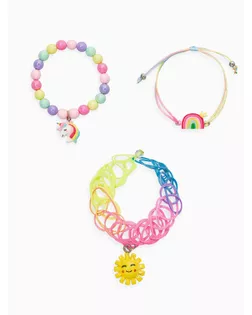 Браслет детский набор 3 шт. "Выбражулька" единорог, силиконовый, разноцветный арт. СМЛ-283007-1-СМЛ0010937177