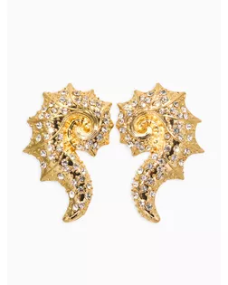 Серьги "Морской мир", раковина, цвет белый в золоте арт. СМЛ-283467-1-СМЛ0010938648