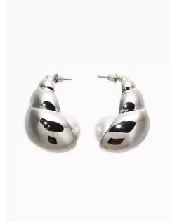 Серьги "Морской мир", улитка, цвет белый в серебре арт. СМЛ-283470-1-СМЛ0010938652