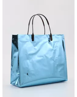 Пакет подарочный ПВХ, голография, голубой, пластиковая ручка, 26×22.5×10 см арт. СМЛ-281705-1-СМЛ0010949072