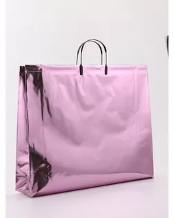 Пакет подарочный ПВХ, голография, розовый, пластиковая ручка, 50×42×12 см арт. СМЛ-281711-1-СМЛ0010949078