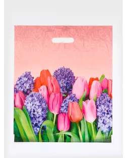 Пакет подарочный «Лирика», полиэтиленовый с вырубной ручкой, 40×47 см, 45 мкм арт. СМЛ-281036-1-СМЛ0010956041