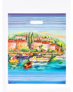 Пакет «Греция», полиэтиленовый с вырубной ручкой, 40×47 см, 45 мкм арт. СМЛ-281038-1-СМЛ0010956043