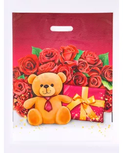 Пакет подарочный «Поклонник», полиэтиленовый с вырубной ручкой, 40×50 см, 80 мкм арт. СМЛ-281040-1-СМЛ0010956045