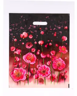 Пакет подарочный «Серенада» полиэтиленовый с вырубной ручкой, ламинированый 38×47 см, 60 мкм арт. СМЛ-281042-1-СМЛ0010956047