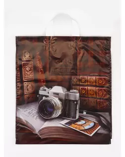 Пакет подарочный «Библиотека», полиэтиленовый с петлевой ручкой, 38×42 см, 40 мкм арт. СМЛ-281044-1-СМЛ0010956049