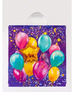 Пакет подарочный «Эмоции», полиэтиленовый с петлевой ручкой, 42×45 см, 45 мкм арт. СМЛ-281046-1-СМЛ0010956052