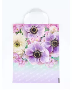 Пакет «Анемона», полиэтиленовый с петлевой ручкой, 35×28 см, 55 мкм арт. СМЛ-281050-1-СМЛ0010956056
