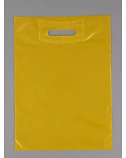 Пакет полиэтиленовый с вырубной ручкой, желтый 30-40 См, 50 мкм арт. СМЛ-282950-1-СМЛ0010958379