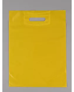 Пакет полиэтиленовый с вырубной ручкой, Желтый 30-40 См, 60 мкм арт. СМЛ-282953-1-СМЛ0010958388