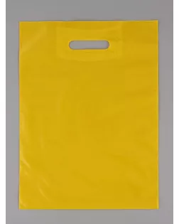Пакет полиэтиленовый с вырубной ручкой, Желтый 30-40 См, 70 мкм арт. СМЛ-282954-1-СМЛ0010958393