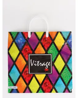 Пакет "Витраж, полиэтиленовый, пластиковая ручка 37х35 см 90 мкм арт. СМЛ-281566-1-СМЛ0010958905