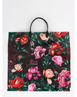 Пакет "Нежные розы, полиэтиленовый, пластиковая ручка 37х35 см 90 мкм арт. СМЛ-281568-1-СМЛ0010958907