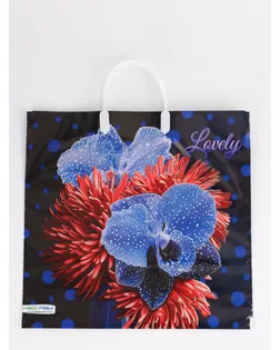 Пакет "Цветочная фантазия, полиэтиленовый, пластиковая ручка 37х35 см 90 мкм 10958 арт. СМЛ-281574-1-СМЛ0010958914