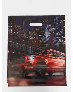 Пакет "Энергия ночи", полиэтиленовый с вырубной ручкой 40х47 см, 45 мкм арт. СМЛ-281097-1-СМЛ0010960219