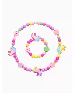 Набор детских украшений "Выбражулька" птички, 2 предмета: бусы, браслет, разноцветный арт. СМЛ-283706-1-СМЛ0010960598