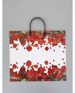 Пакет "Композиция ассорти", полиэтиленовый с пластиковой ручкой, 38 х 34 + 3 см, 90 мкм арт. СМЛ-282691-1-СМЛ0010962297