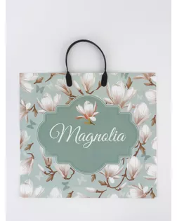 Пакет «Магнолия», полиэтиленовый с пластиковой ручкой, 38×34 + 3 см, 90 мкм арт. СМЛ-281487-1-СМЛ0010962319