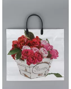 Пакет «Пинк», полиэтиленовый с пластиковой ручкой, 38×34 + 3 см, 90 мкм арт. СМЛ-281488-1-СМЛ0010962322