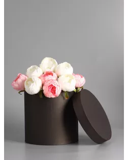 Шляпная коробка черная, 23 х 23 см арт. СМЛ-282968-1-СМЛ0010970578