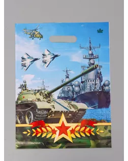 Пакет подарочный "Оборона" 40 х 31 см 60 мкм арт. СМЛ-282502-1-СМЛ0010980852