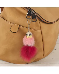 Пушистик на подвеске "Милашка" 4,5 х 4,5 х 12,5 см, цвета МИКС арт. СМЛ-104384-1-СМЛ0001131742