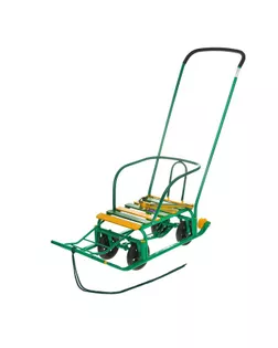 Санки «Тимка 5 универсал» с толкателем, цвет зелёный арт. СМЛ-109627-4-СМЛ0001180880